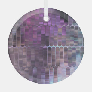 Bright Mosaic: Multicolored Glossy Abstract. Glass Tree Decoration