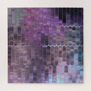 Bright Mosaic: Multicolored Glossy Abstract. Jigsaw Puzzle