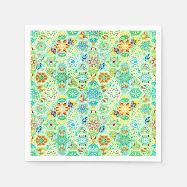 Bright mosaic tile Paper Napkin (Front)