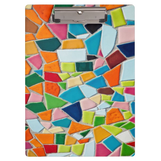 Bright Mosaic Tiles Clipboard (Front)