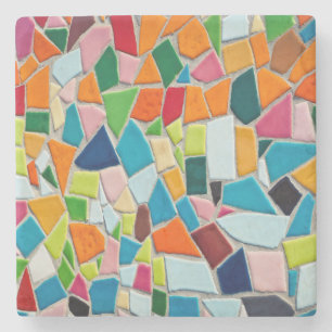 Bright Mosaic Tiles Stone Coaster