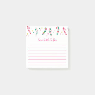 Bright Multi Colored Candy Cane Post-it Notes