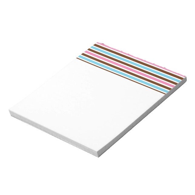Bright Multi-Colour Stripe Striped Abstract Style Notepad (Rotated)