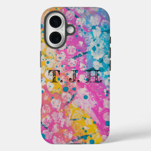 Bright Multicolor Abstract Design iPhone 16 Case