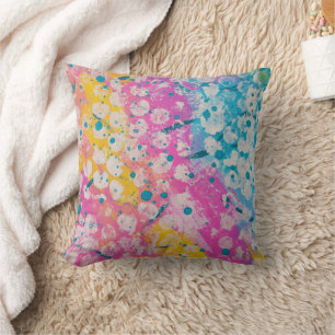 Bright Multicolor Abstract Design Cushion
