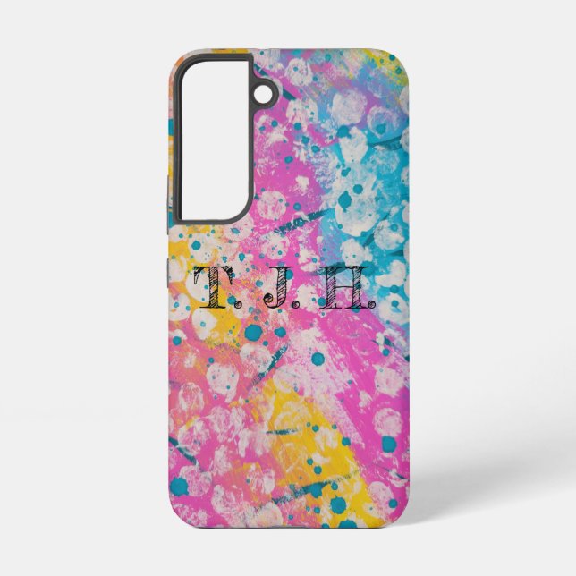 Bright Multicolor Abstract Design Samsung Galaxy S22 Case (Back)