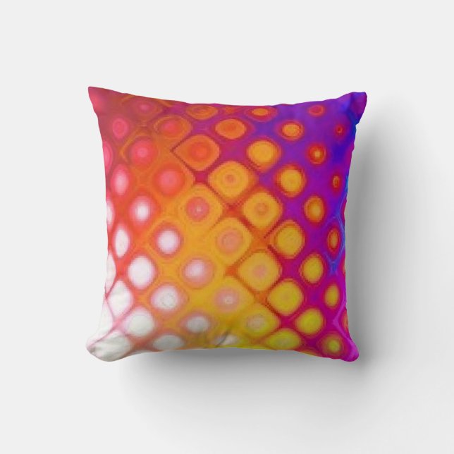 Bright Multicolor Abstract - Pillow (Front)