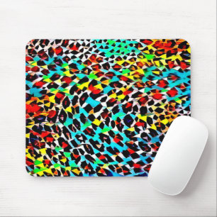 Bright Multicolor Modern Mosaic Mouse Pad