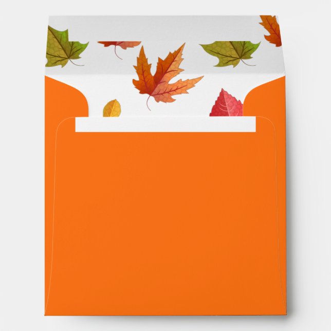  Bright Multicolor Orange, Yellow, Green  Envelope (Back (Bottom))