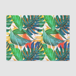 Bright Multicolor Palm Leaves Tissue Paper
