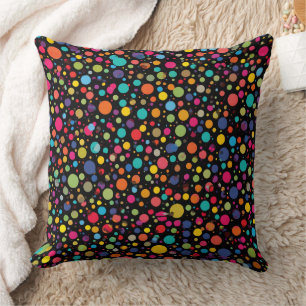 Bright Multicolor Polka Dots Cushion