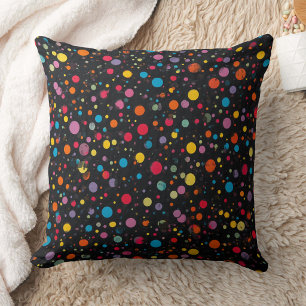 Bright Multicolor Polka Dots Cushion
