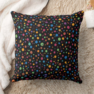 Bright Multicolor Polka Dots Cushion