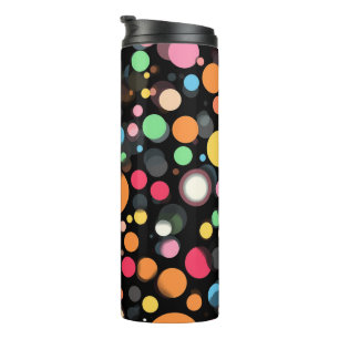 Bright Multicolor Polka Dots Thermal Tumbler