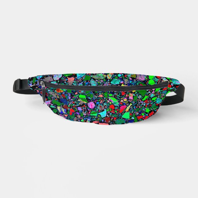 Bright Multicolor Rocks Stones Bum Bags (Front)