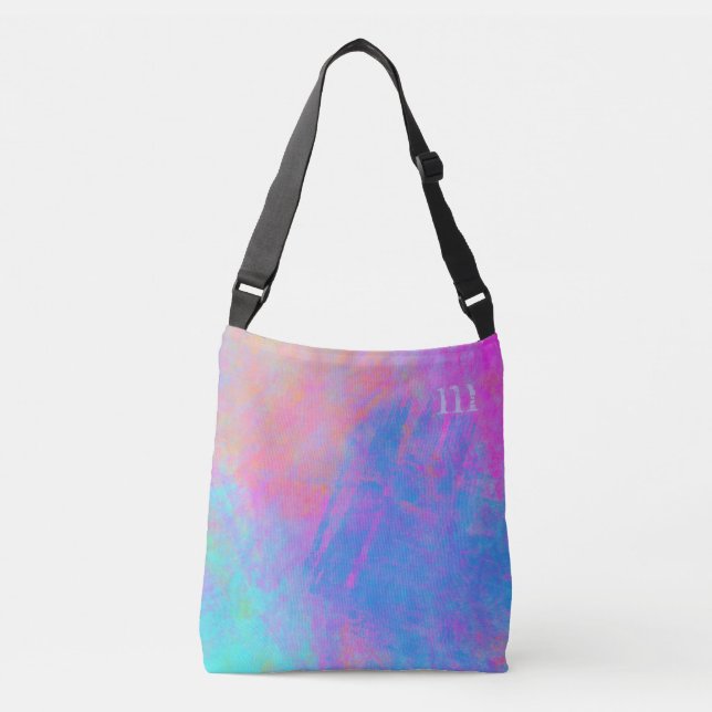 Bright Multicolor Splashes Crossbody Bag (Front)