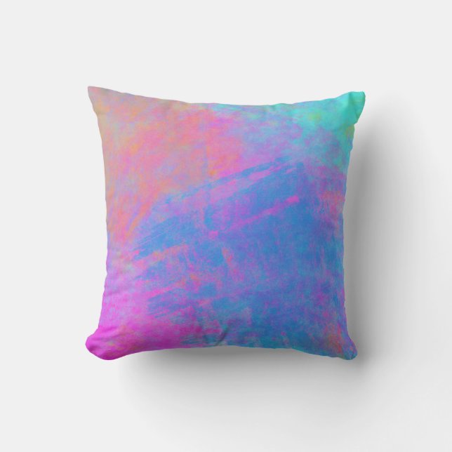 Bright Multicolor Splashes Cushion (Front)