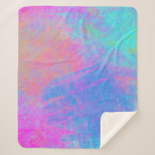 Bright Multicolor Splashes Sherpa Blanket