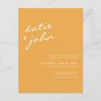  Bright Mustard Yellow Minimalist Virtual Wedding