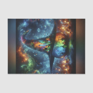 Bright Mystical Witch's Hat Decoupage Paper