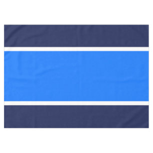 Bright Nautical Blue White Navy Summer Stripes Tablecloth