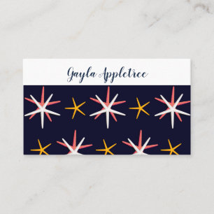 Bright Nautical Starfish Professional Business Card