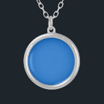 Bright navy blue  (solid colour)  silver plated necklace<br><div class="desc">Bright navy blue  (solid colour)</div>