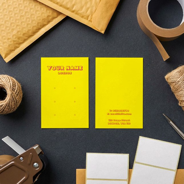 Bright neon colourful earring display card (Creator Uploaded)