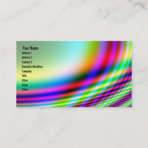 Bright Neon Colours Abtract Design Business Card