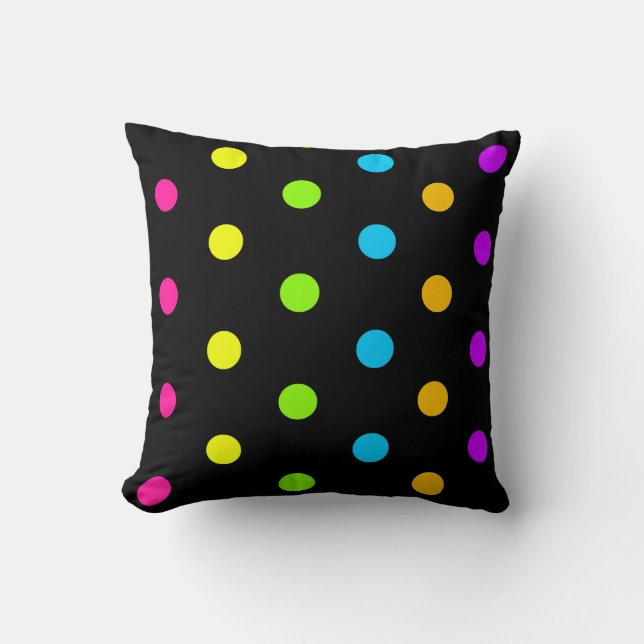 Bright Neon Dots Cushion (Front)
