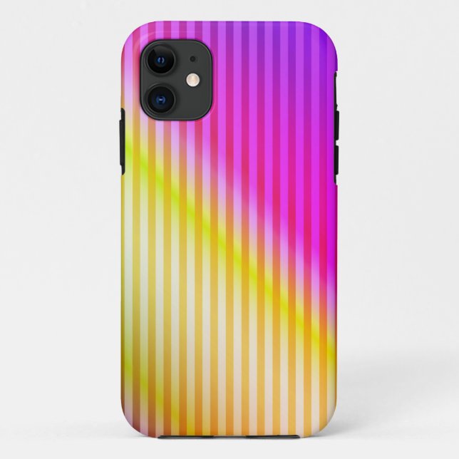 Bright neon fluorescent gradient rainbow ombre col Case-Mate iPhone case (Back)