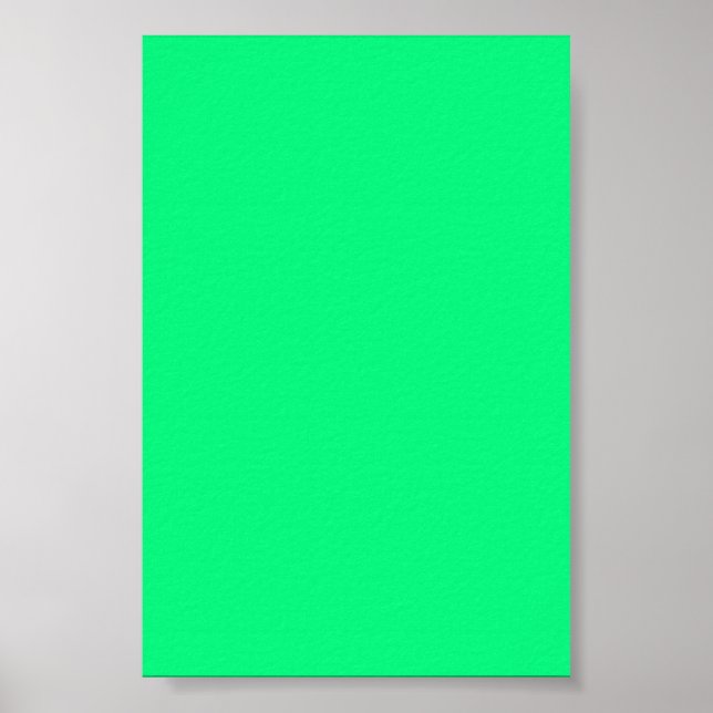 Bright Neon Green Background on a Poster (Front)