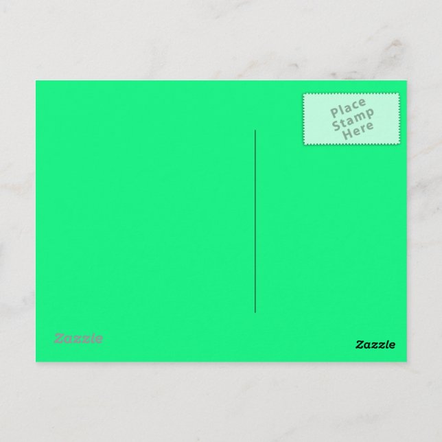 Bright Neon Green Postcard (Back)