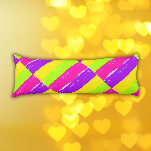 Bright Neon Paint Brush Strokes | Grade A Body Cushion (Creator Uploaded)