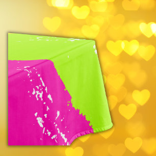 Bright Neon Paint Brush Strokes    Tablecloth
