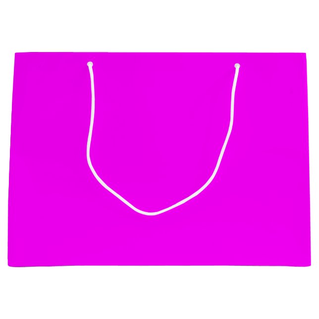 Bright Neon Pink Large Gift Bag (Front)