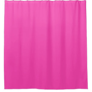 Bright Neon Pink Vibrant Solid Colour Shower Curtain