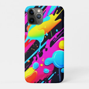 Bright Neon Splashes in Abstract Artwork Case-Mate iPhone Case