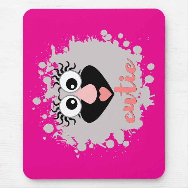Bright neon with the image of a gnome mouse pad (Front)