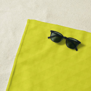 Bright neon yellow green textured beach towel