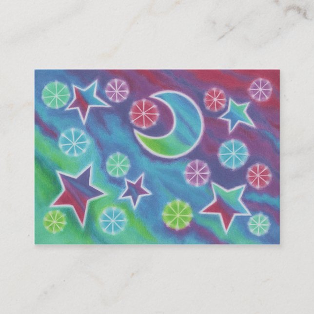 Bright Night business card plum chubby (Front)