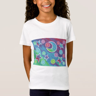 Bright Night girls baby doll (fitted) t-shirt
