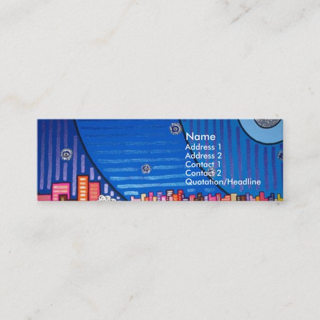 Bright Night Mini Business Card (Front)