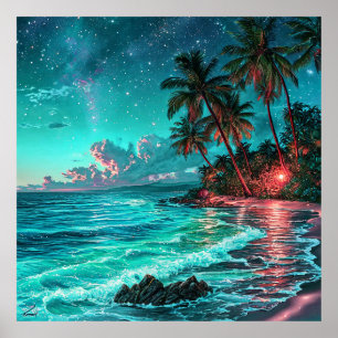 🌴 Bright Ocean Palm Tree Decor Gift For Home 🌊