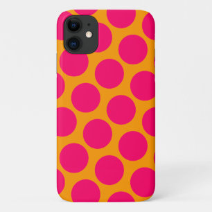 Bright Orange and Hot Pink Polka Dots Case-Mate iPhone Case