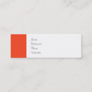 Bright Orange and Red Mini Polka Dots Pattern Mini Business Card