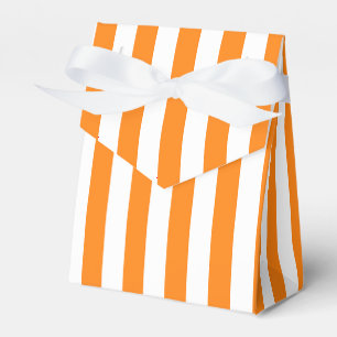 Bright Orange and White Striped Halloween Favour Box