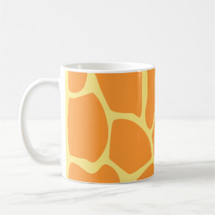 Bright Orange and Yellow Giraffe Print Pattern. Coffee Mug