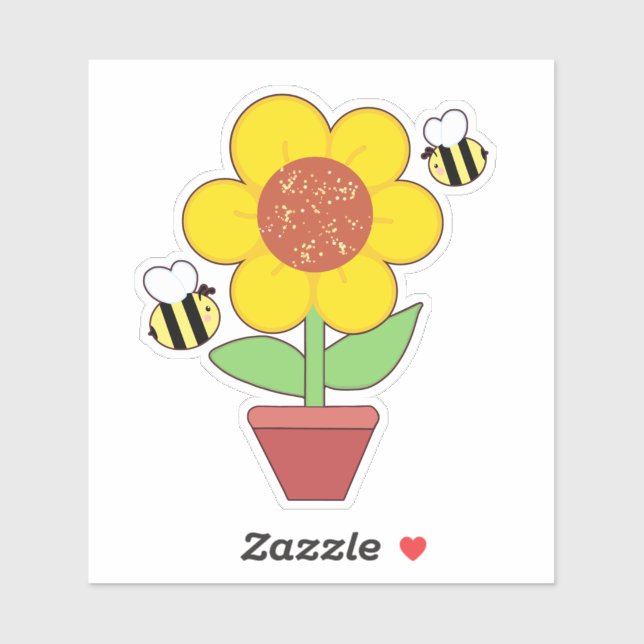 Bright Orange And Yellow Sunflower   (Sheet)