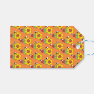 Bright Orange And Yellow Sunflower Gift Tags